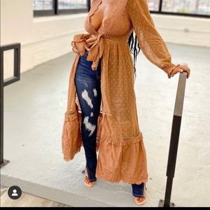 Mocha Kimono Top